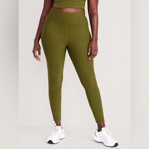 Old Navy Powerlite Extra High Rise Adaptive Olive Green Workout Leggings Large